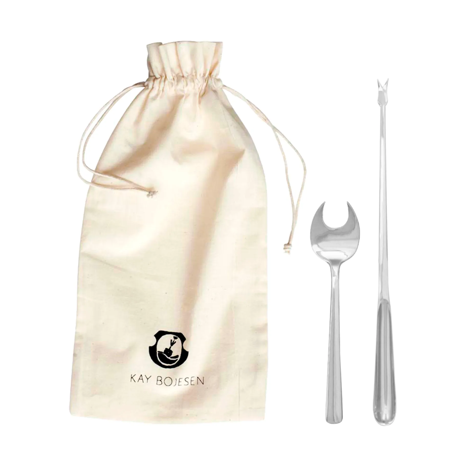 Grand Prix sea food cutlery 8 pieces, Polished steel Kay Bojesen