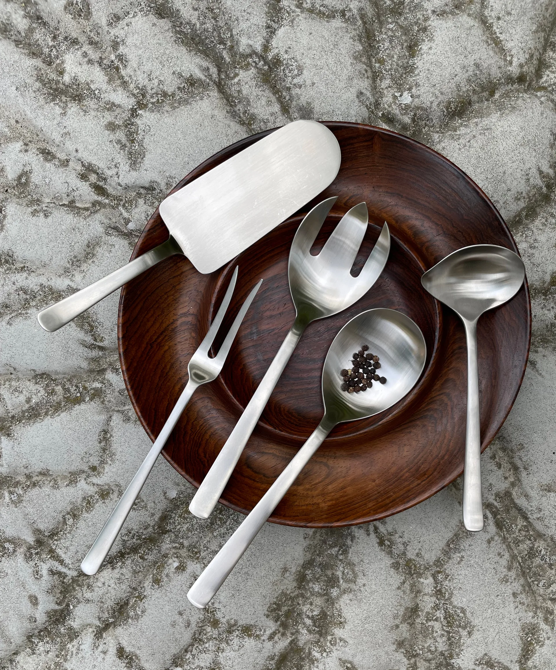 Grand Prix servering set 3 pieces, Polished steel Kay Bojesen