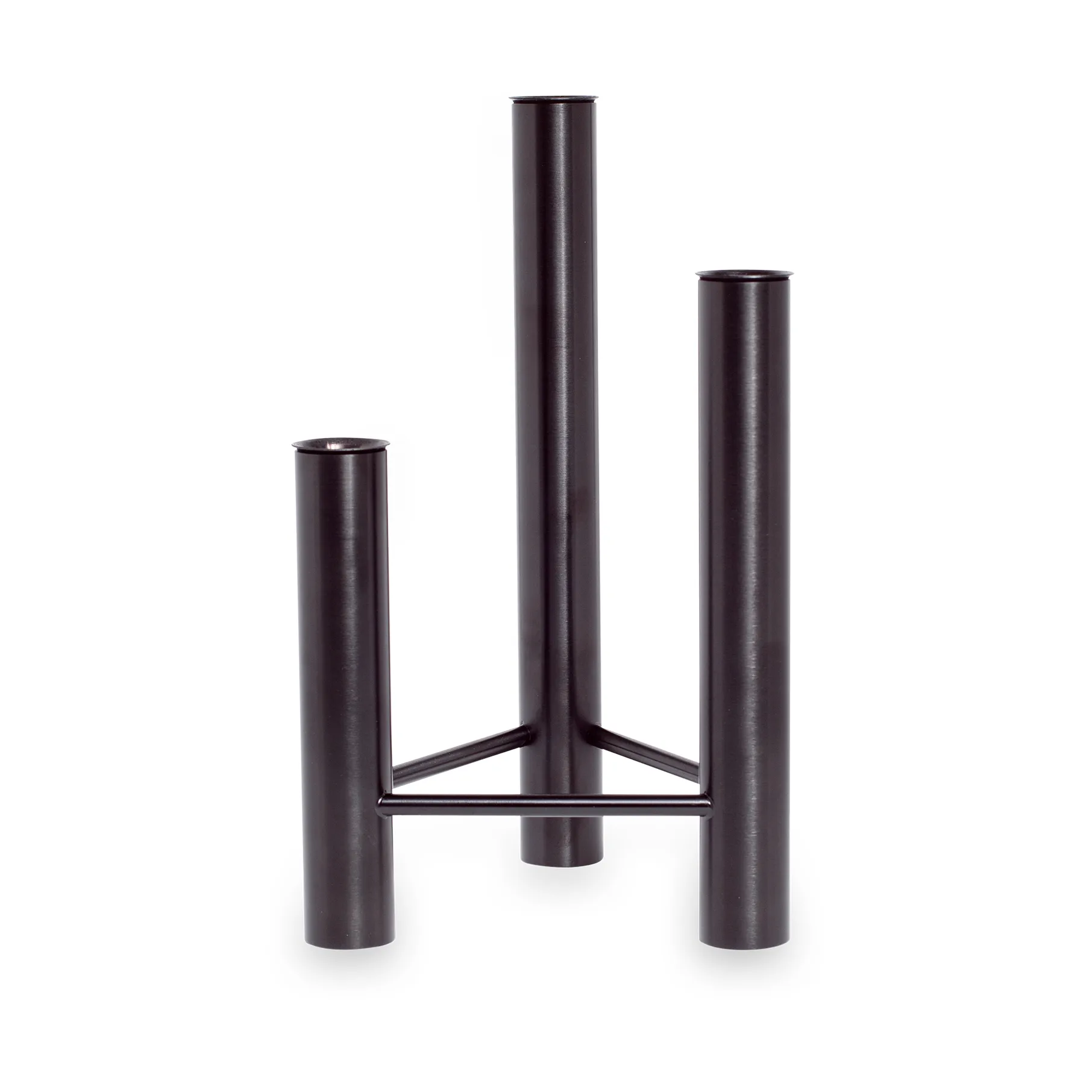 VISTA vase and candle sticks, Black Kay Bojesen