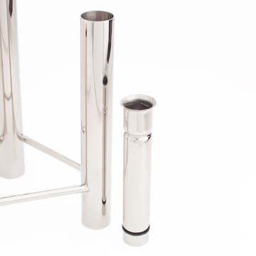 VISTA vase and candle sticks - Polished steel - Kay Bojesen