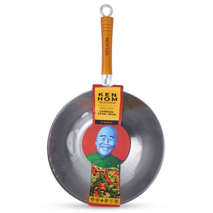 Ken Hom classic carbon wok pan Ø32 cm, Steel Ken Hom