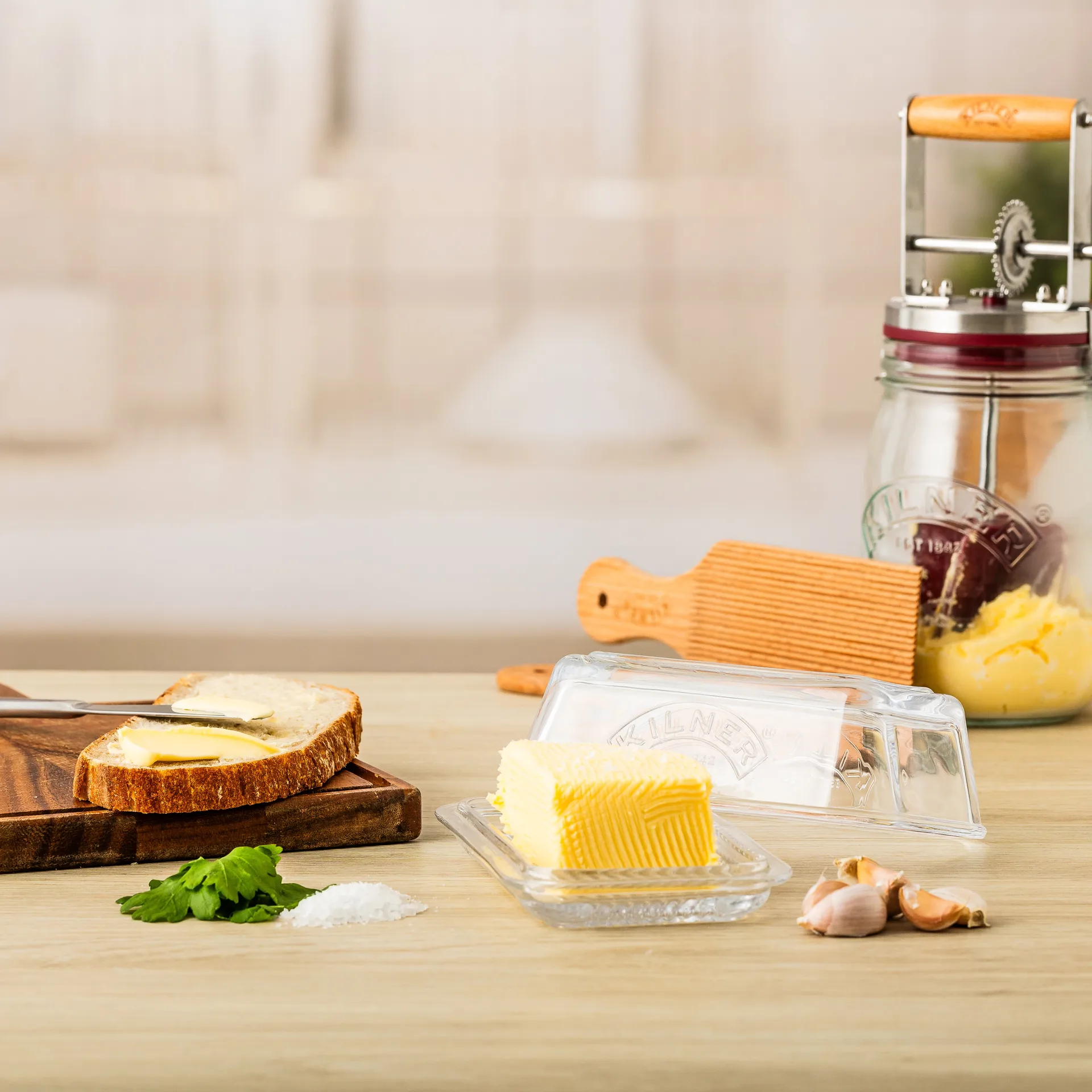 Kilner butter dish, Clear Kilner