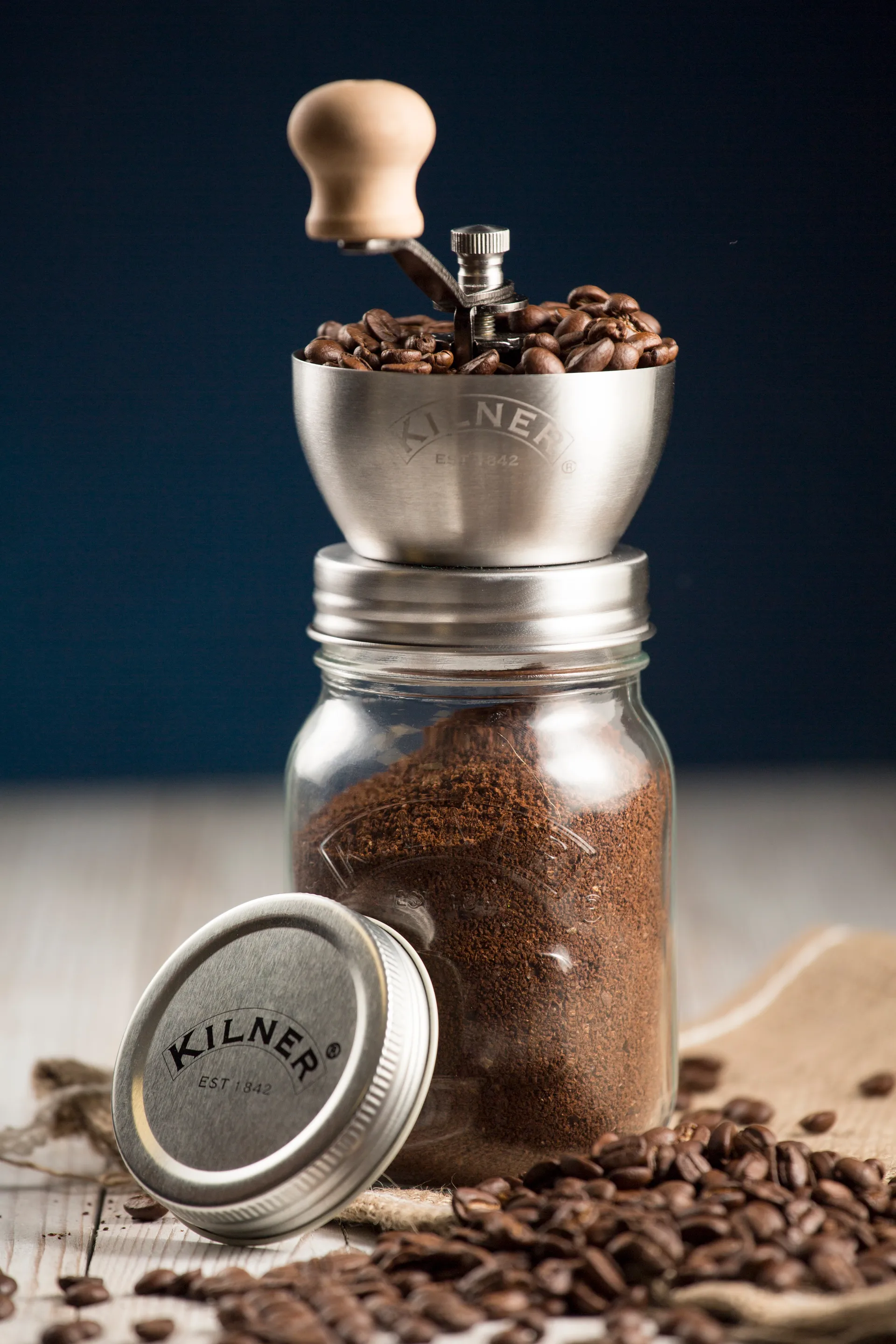 Kilner coffee grinder, Clear-stainless steel, 0.5 L Kilner
