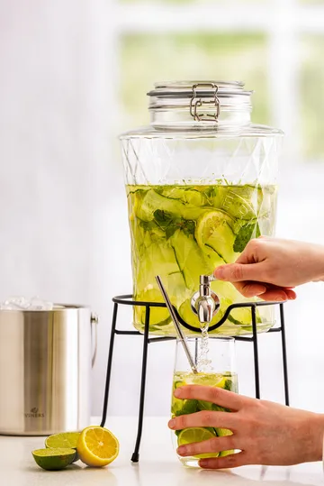 Kilner DIAMANT beverage dispenser with tap - Clear, 5 L - Kilner