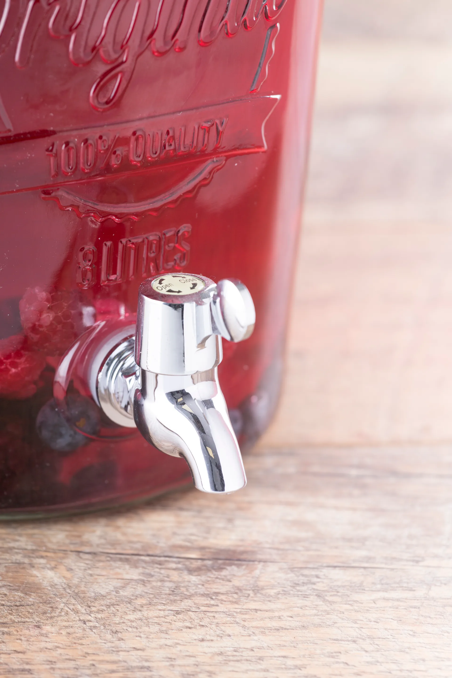 Kilner drinks dispenser with tap, Clear-stainless steel, 8 L Kilner