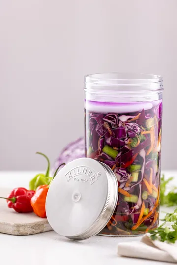 Kilner fermentation set - Clear-stainless steel, 1 L - Kilner