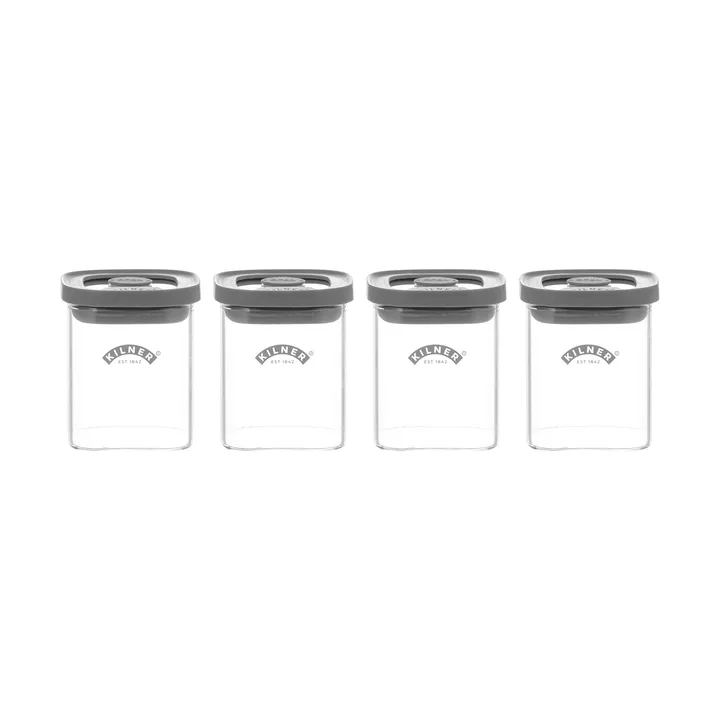 Kilner FRESH spice jars - Clear-grey, 4-pack, 160 ml - Kilner