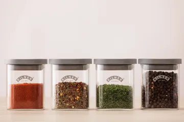 Kilner FRESH spice jars - Clear-grey, 4-pack, 160 ml - Kilner