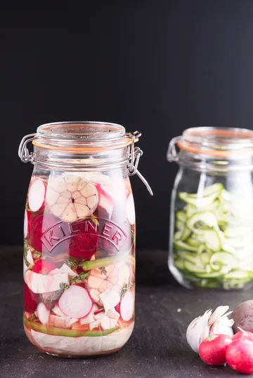 Kilner round jar with clamp - Clear, 1.5 L - Kilner