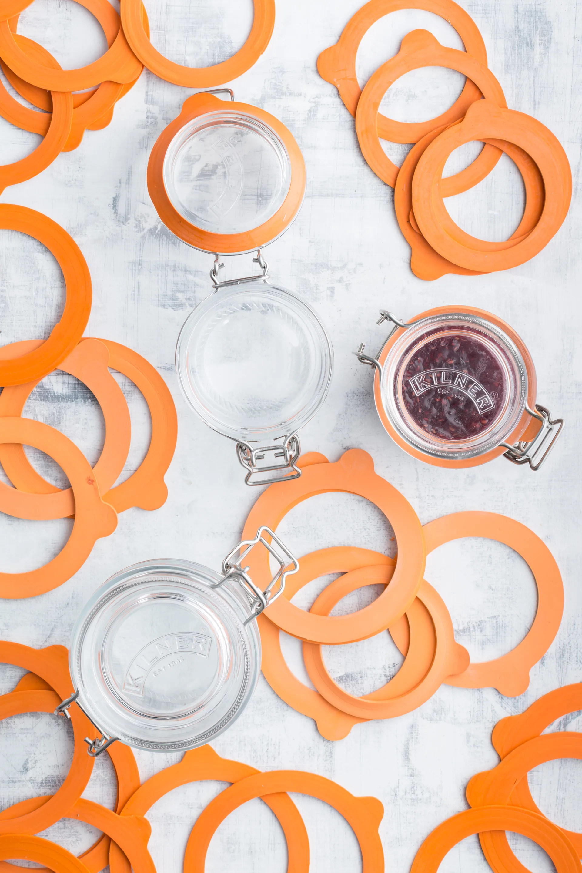Kilner rubber seals, Orange, 0.35–2 L, 6-pack Kilner