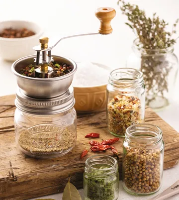 Kilner spice grinder - Clear-stainless steel, 250 ml - Kilner