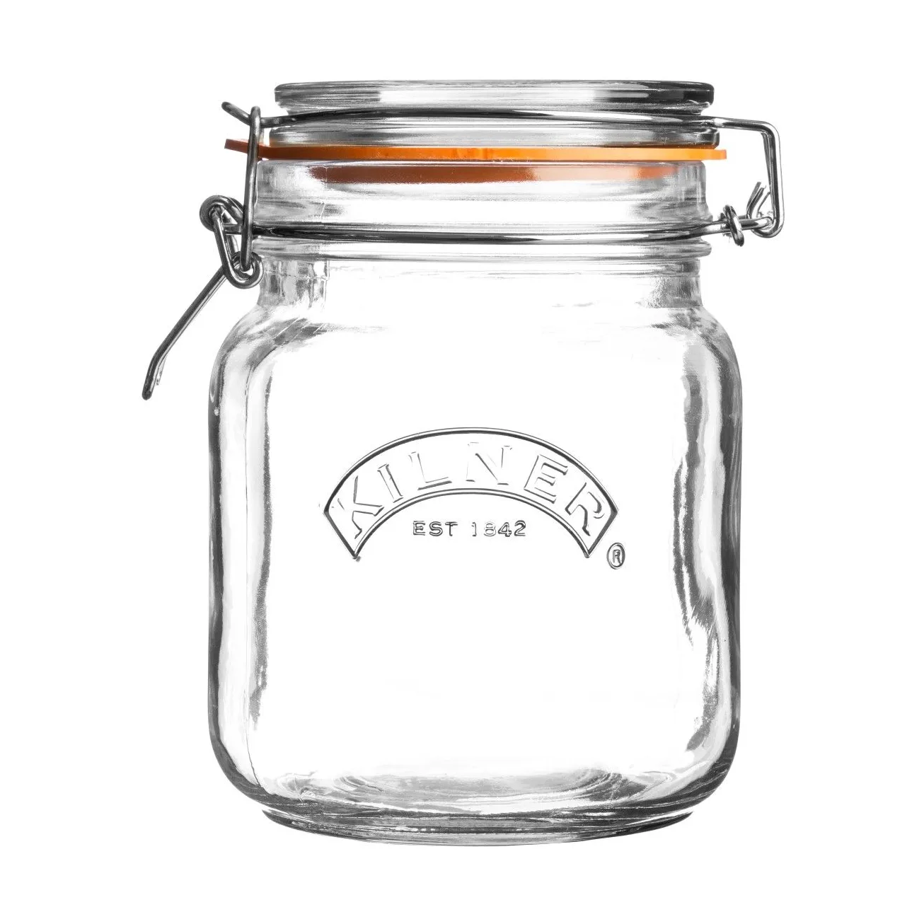Kilner square clip top jar, Clear, 1 L Kilner