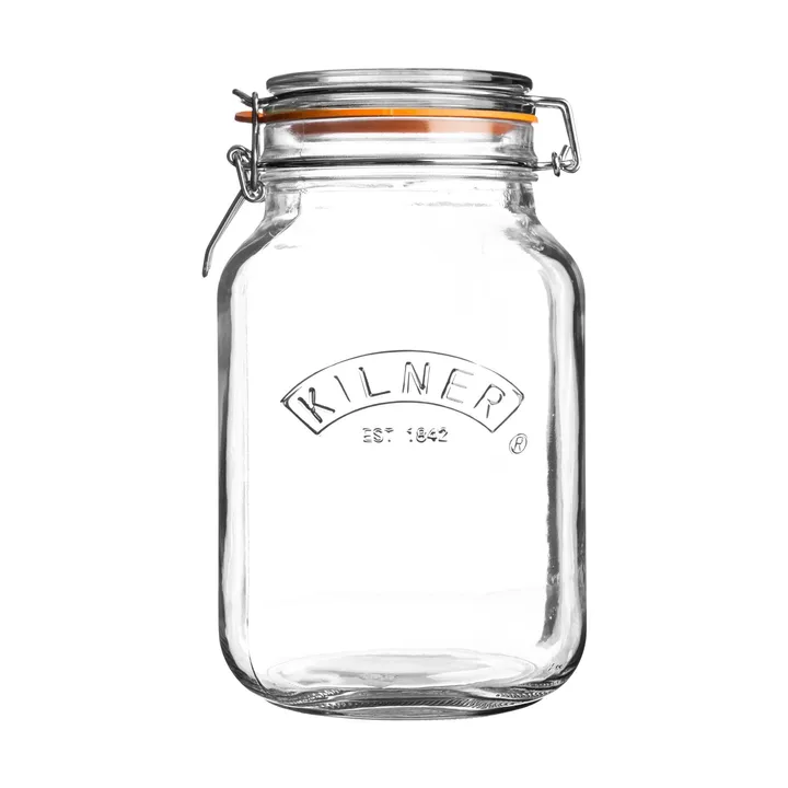 Kilner square clip top jar - Clear, 2 L - Kilner