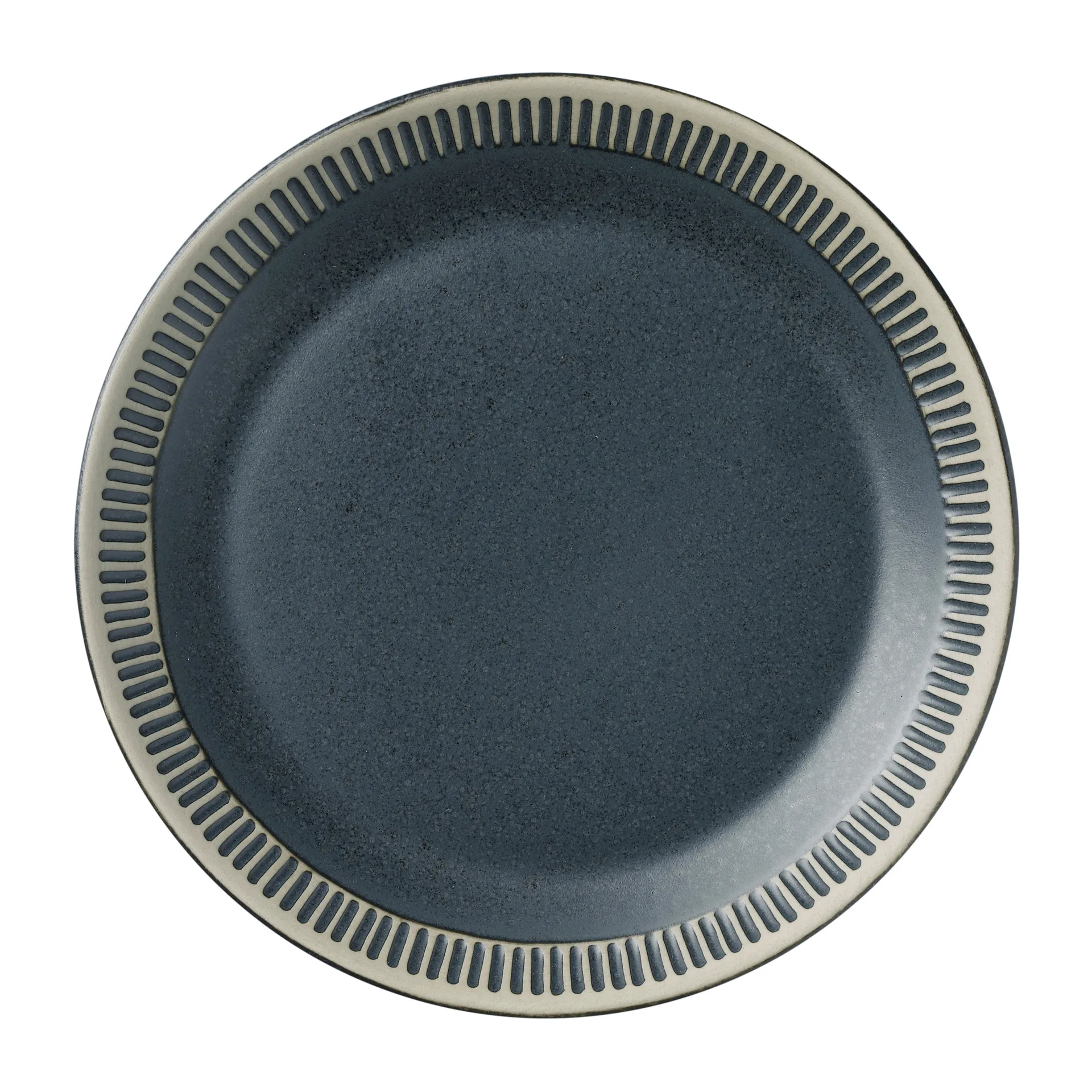 Colorit plate Ø19 cm, Dark grey Knabstrup Keramik
