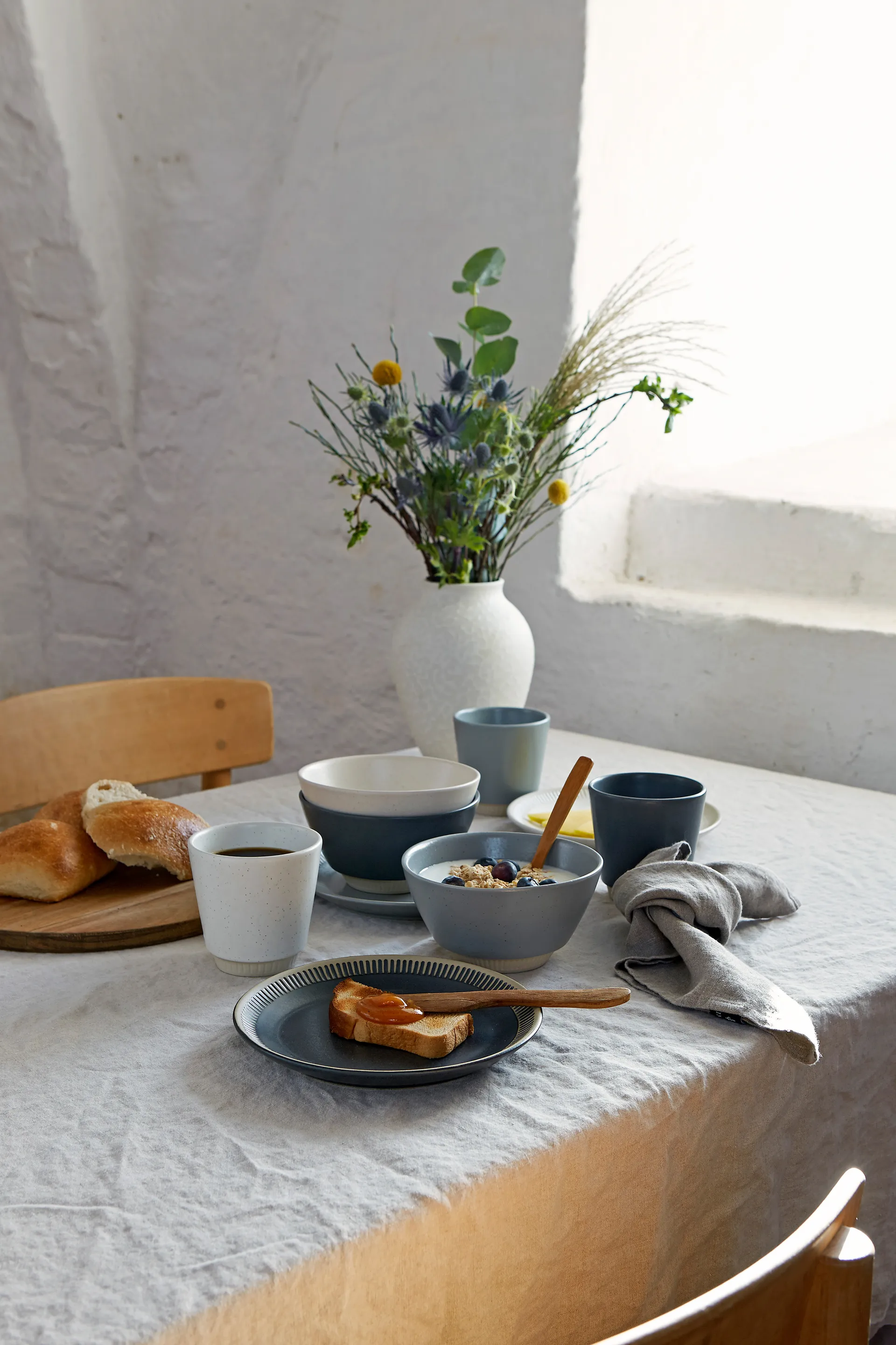 Colorit plate Ø19 cm, Dark grey Knabstrup Keramik