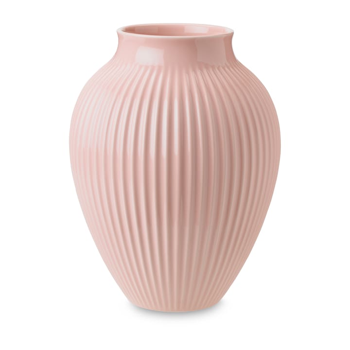 Knabstrup vase ribbed 27 cm - Pink - Knabstrup Keramik