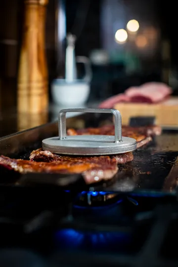 Kockums grill press - Stainless steel, 16x12 cm - Kockums Jernverk