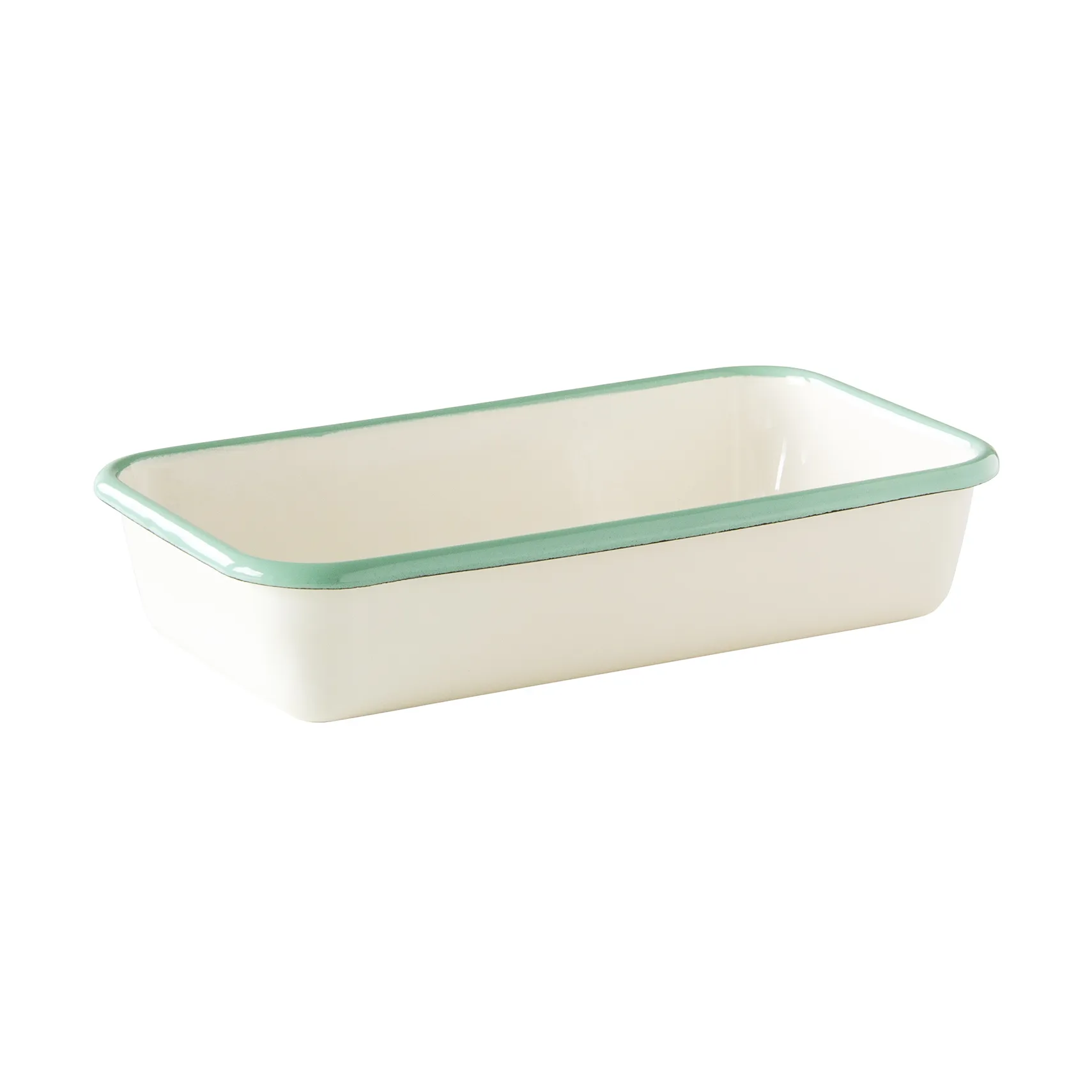Kockums oven dish, Cream lux-green, 23x13.5 cm Kockums Jernverk