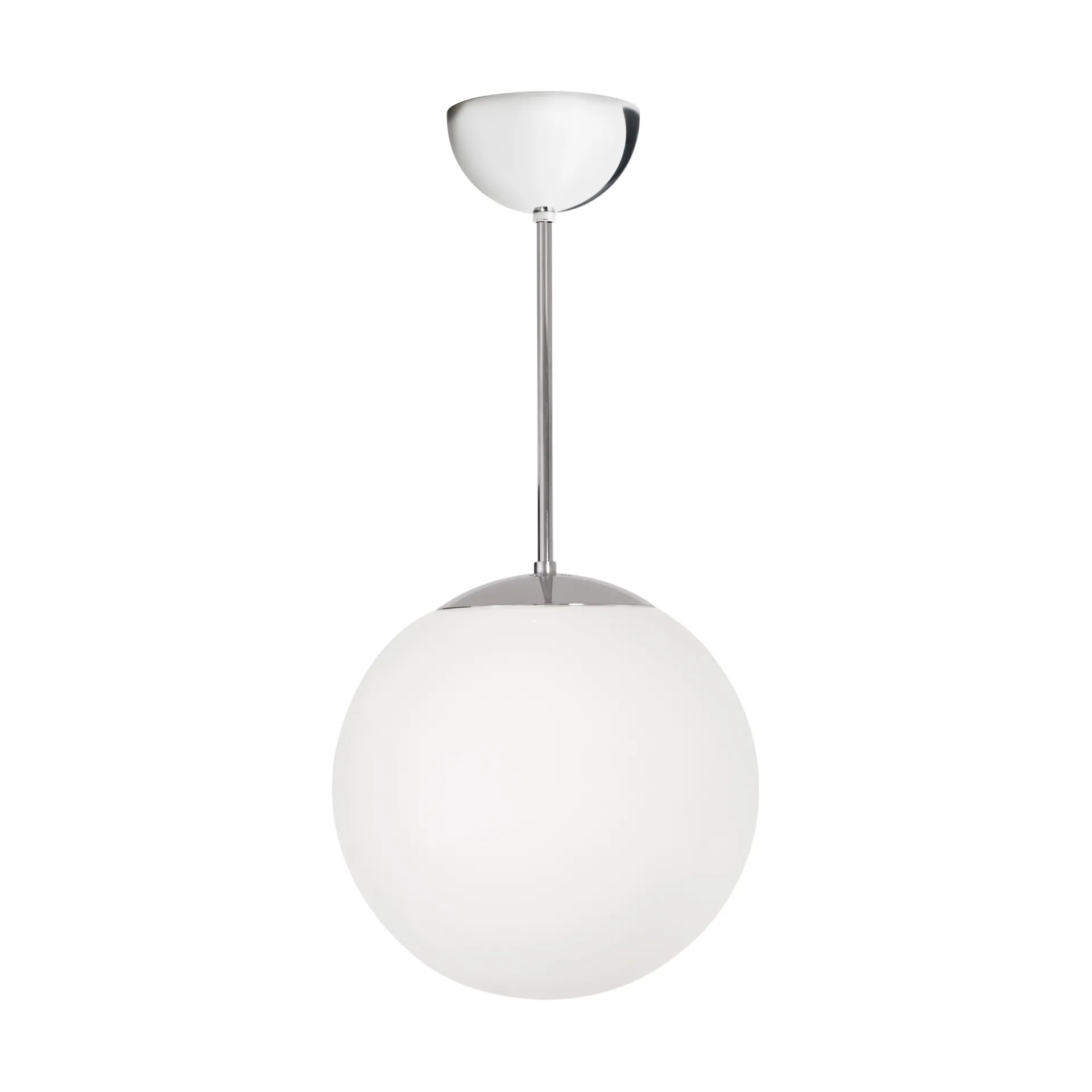 Funkis Glob pendant, White-chrome Ø25 cm Konsthantverk