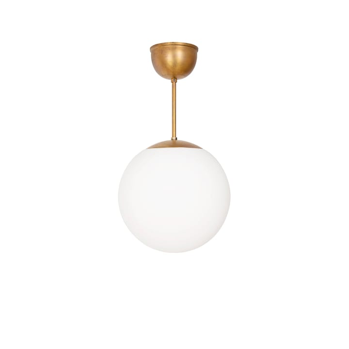 Funkis Glob pendant, White matte raw brass Ø25 cm Konsthantverk