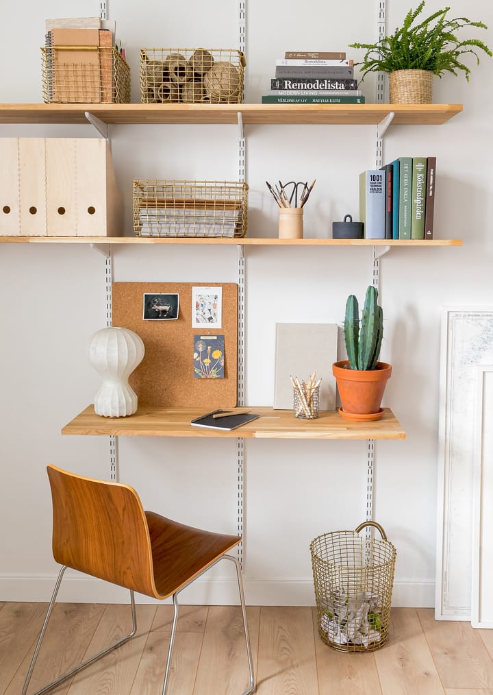 Rectangular 15 storage basket, brass KORBO