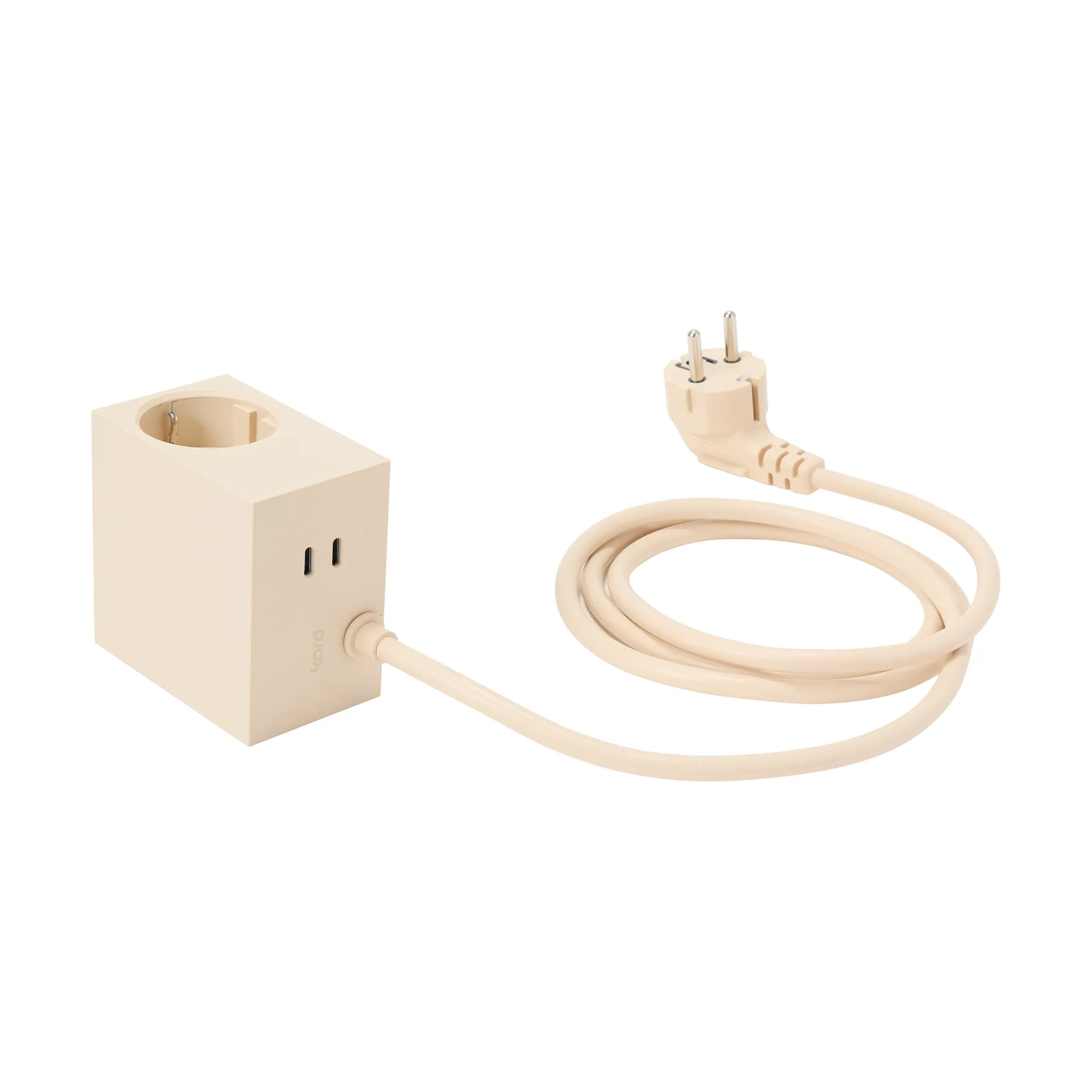 Cuboid+ outlet USB-C 30W 2 m, Pearled Ivory Kord