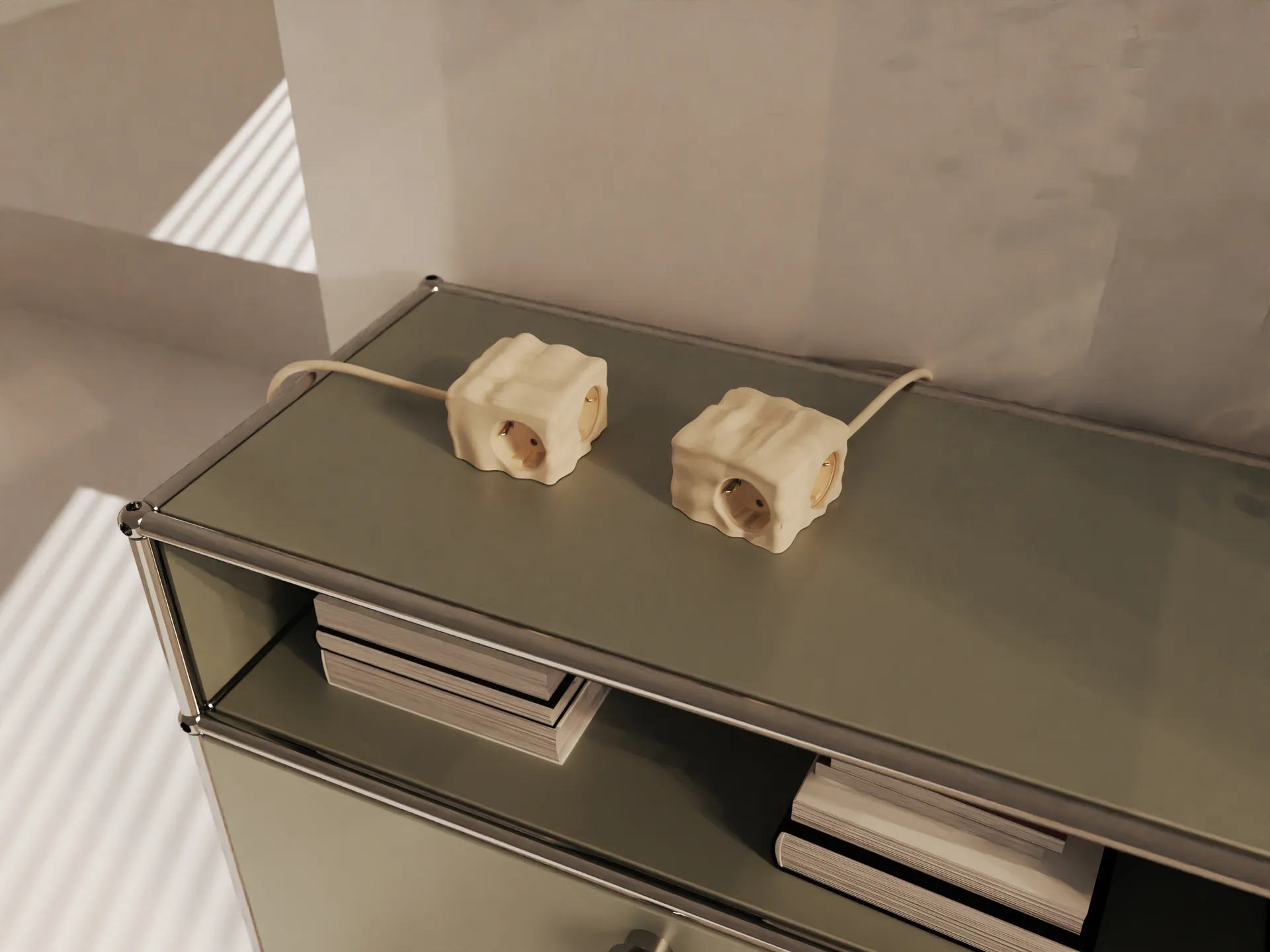 Cumulus+ case-shell for Cuboid+ power strip, Beige Kord