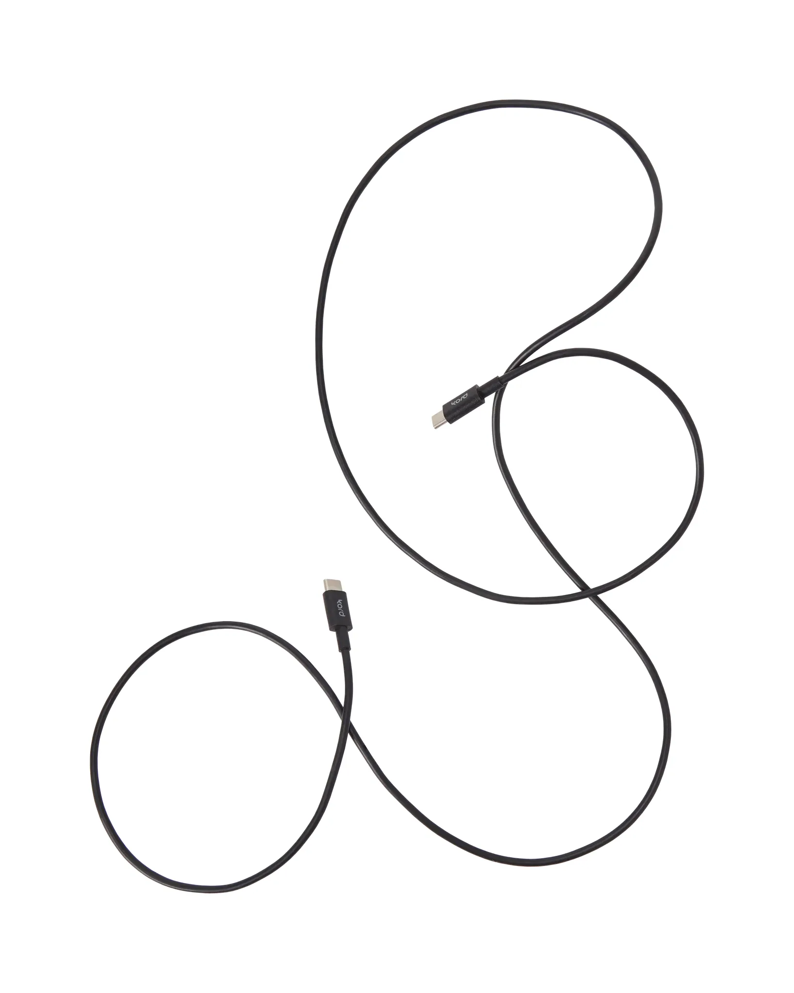 Kord USB-C to USB-C charging cable 1,8 m, Black Kord