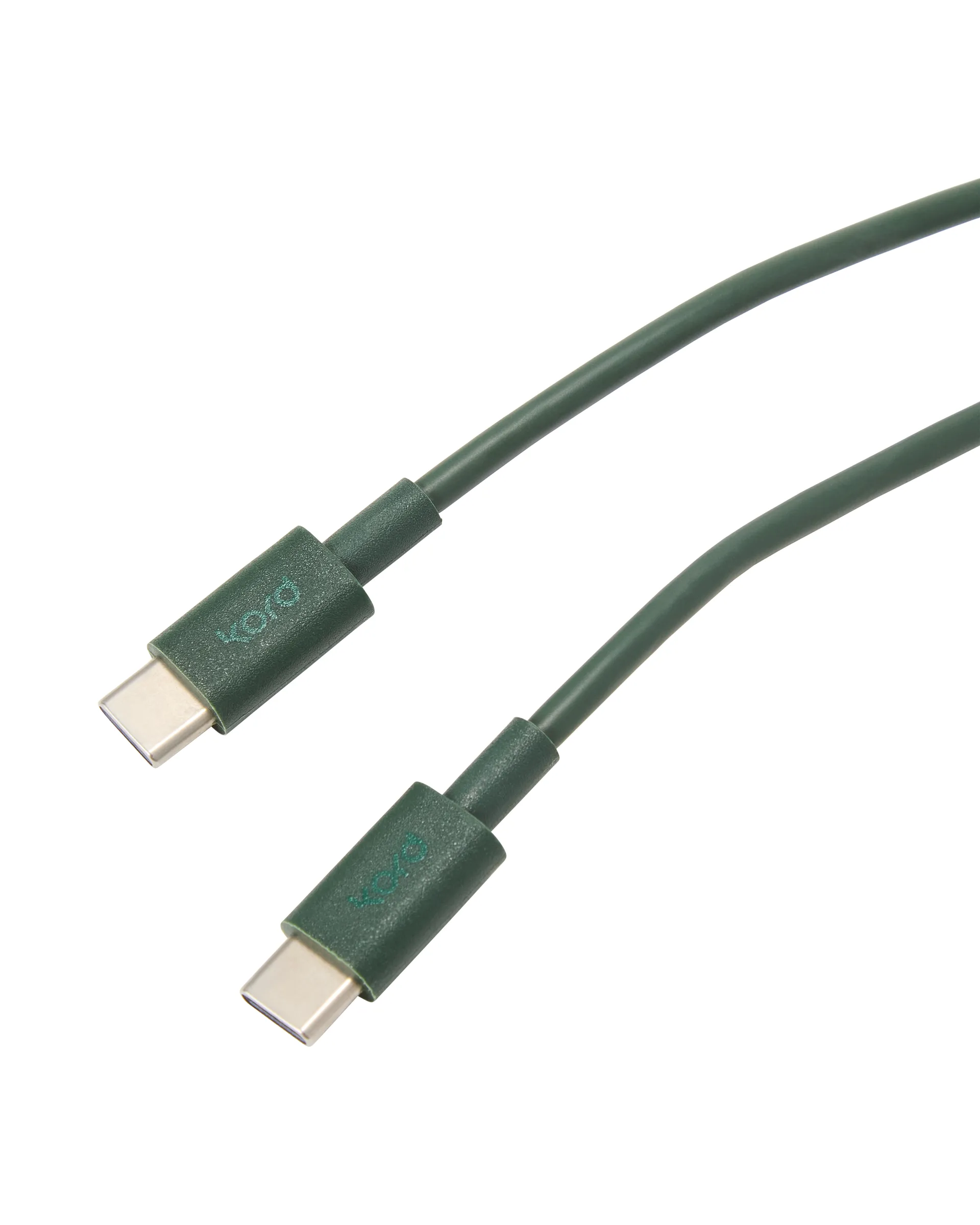 Kord USB-C to USB-C charging cable 1,8 m, Dark Green Kord