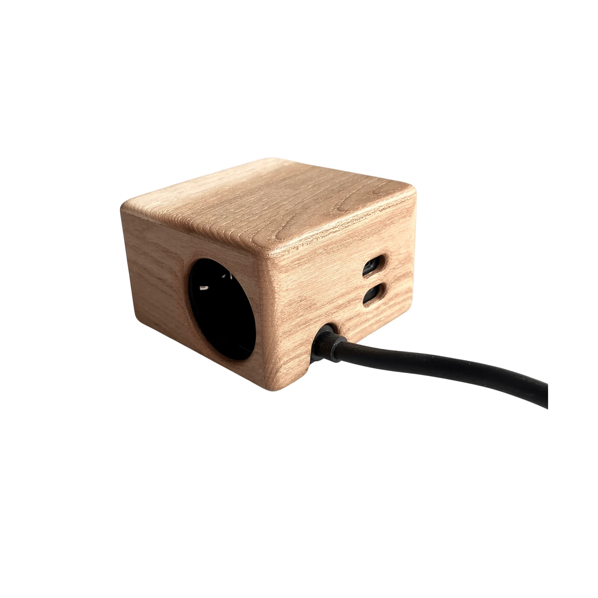 Kord x Bark woodencase case for Cuboid+ power strip, Bark Kord