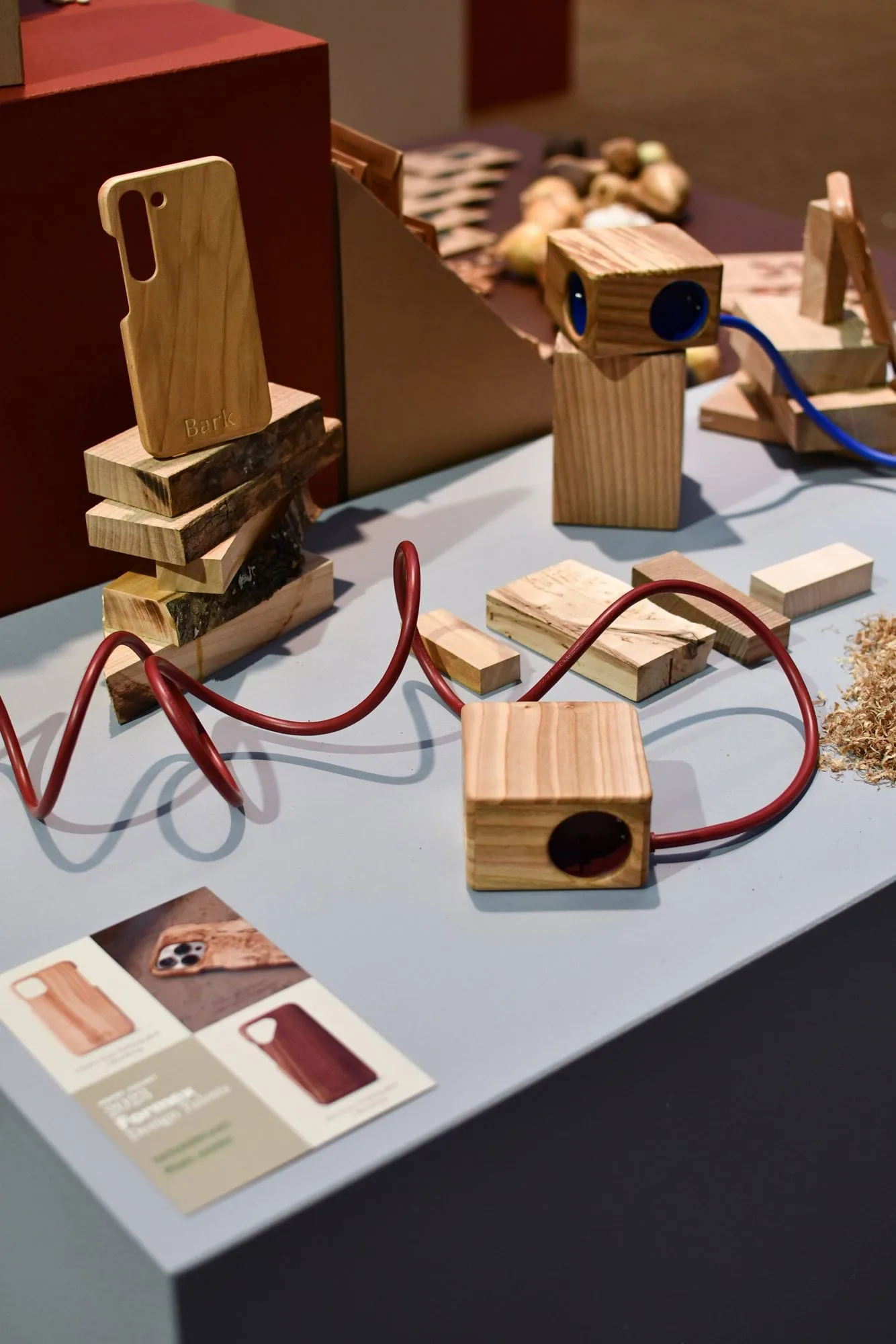 Kord x Bark woodencase case for Cuboid+ power strip, Bark Kord