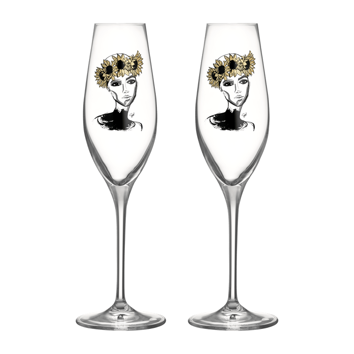 All about you champagne glass 24 cl 2-pack, Let's celebrate you Kosta Boda