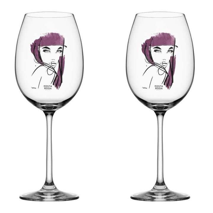 All about you wine glass 52 cl 2 pack - red - Kosta Boda