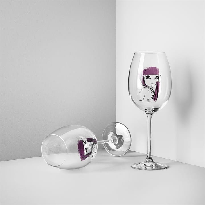 All about you wine glass 52 cl 2 pack, red Kosta Boda