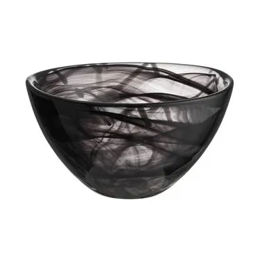 Contrast bowl 160 mm, Black-black Kosta Boda
