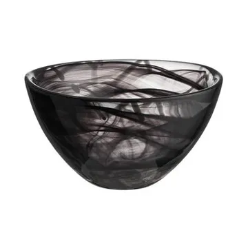 Contrast bowl 160 mm - Black-black - Kosta Boda