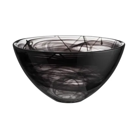 Contrast bowl 230 mm - Black-black - Kosta Boda