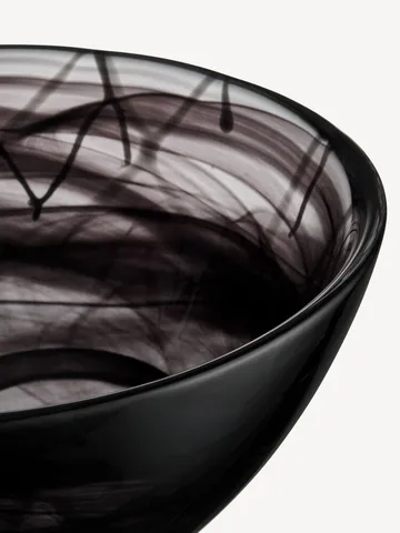 Contrast bowl 230 mm - Black-black - Kosta Boda