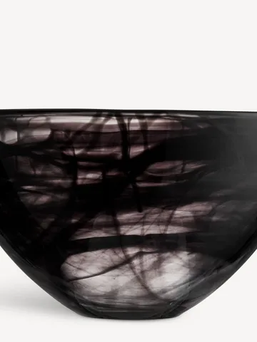 Contrast bowl 230 mm - Black-black - Kosta Boda