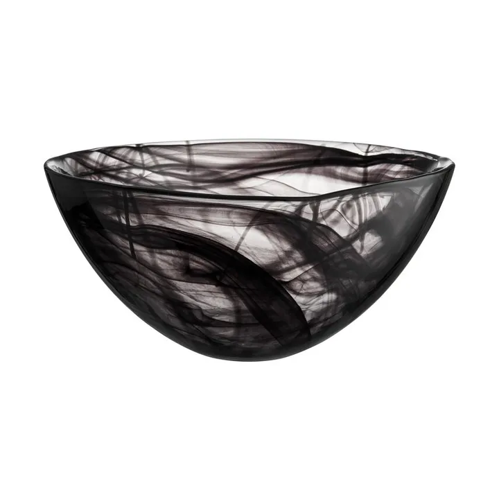 Contrast bowl 350 mm - Black-black - Kosta Boda