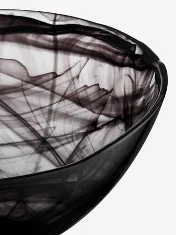Contrast bowl 350 mm - Black-black - Kosta Boda