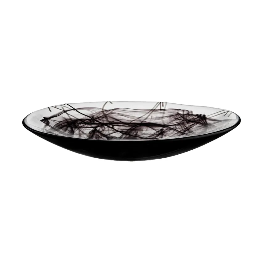 Contrast saucer 380 mm, Black-black Kosta Boda