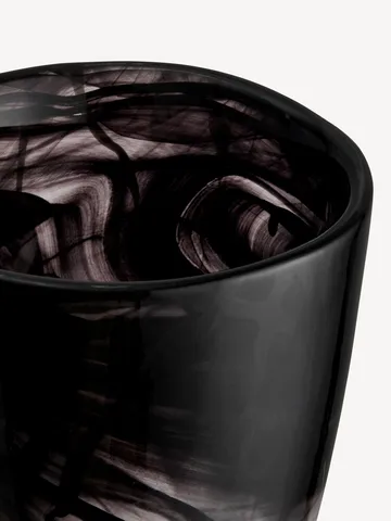 Contrast vase 200 mm - Black-black - Kosta Boda