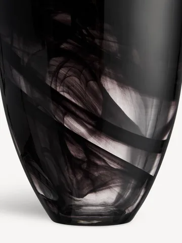 Contrast vase 200 mm - Black-black - Kosta Boda