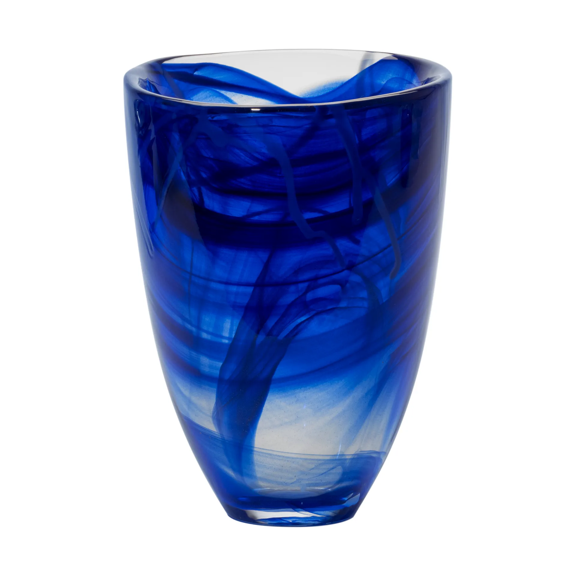 Contrast vase 200 mm, Blue-blue Kosta Boda