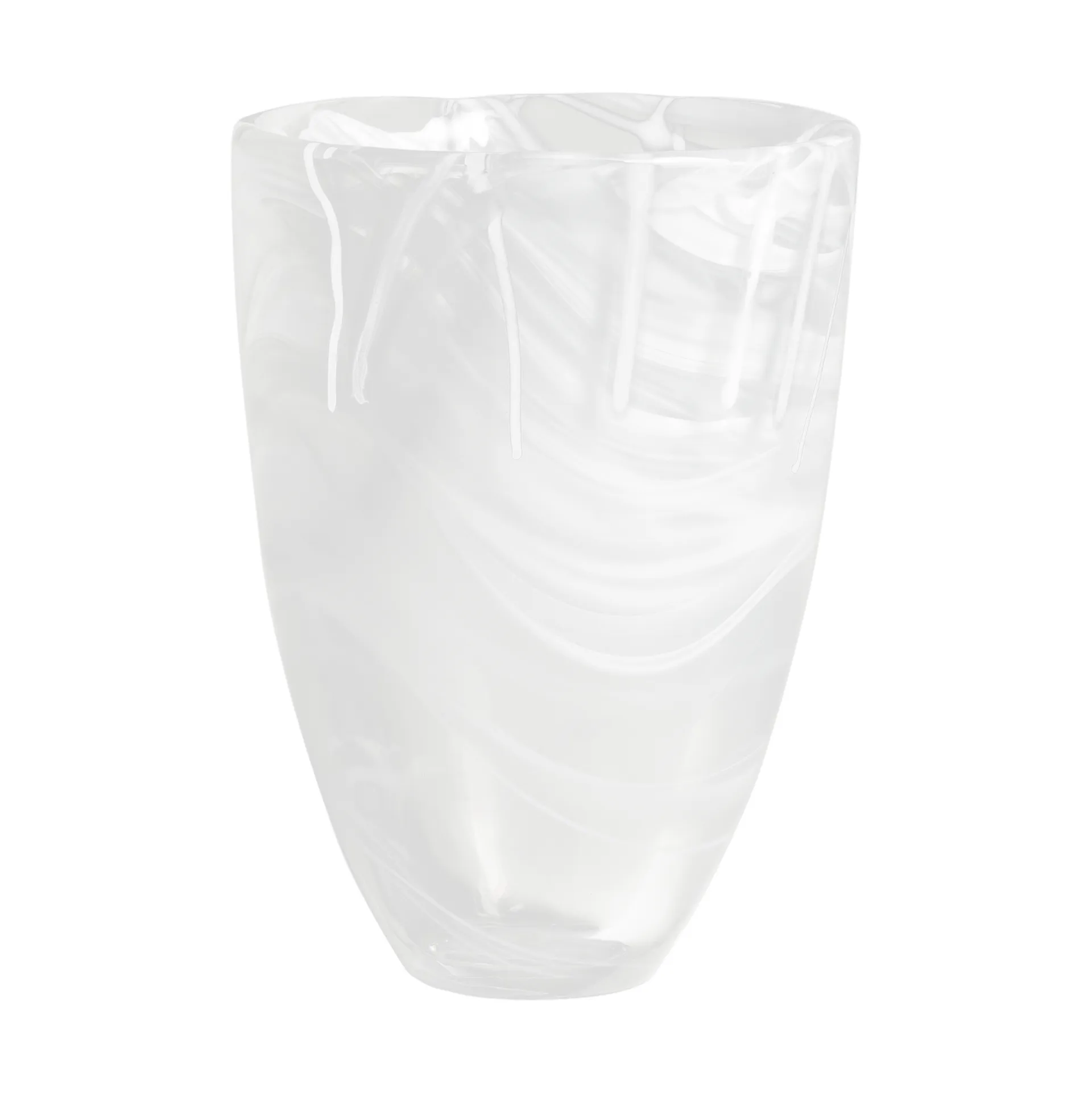 Contrast vase 200 mm, White-white Kosta Boda