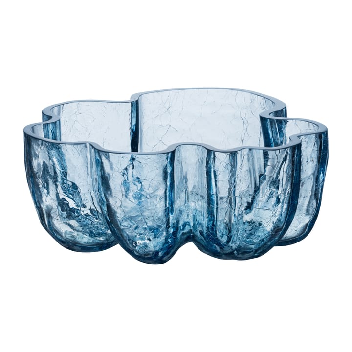 Crackle bowl 105 mm, Circular glass (Blue) Kosta Boda