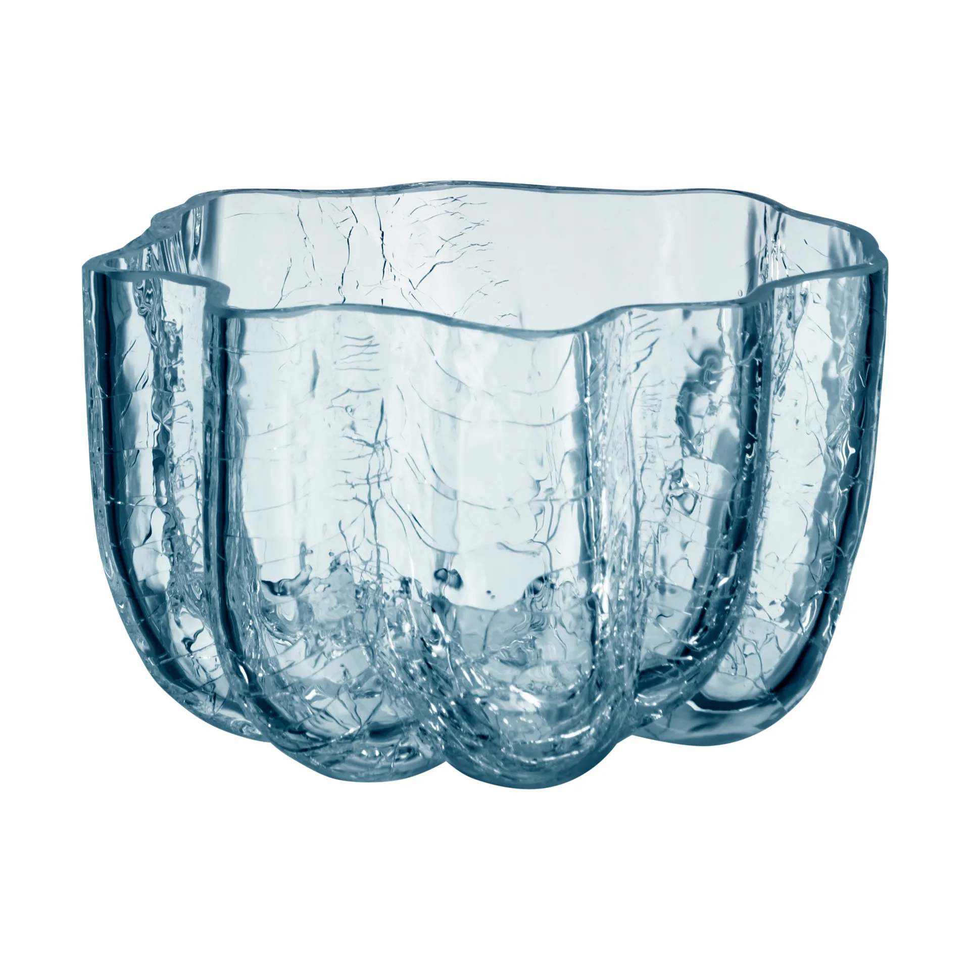 Crackle candle holder circular 58 mm, Clear Kosta Boda