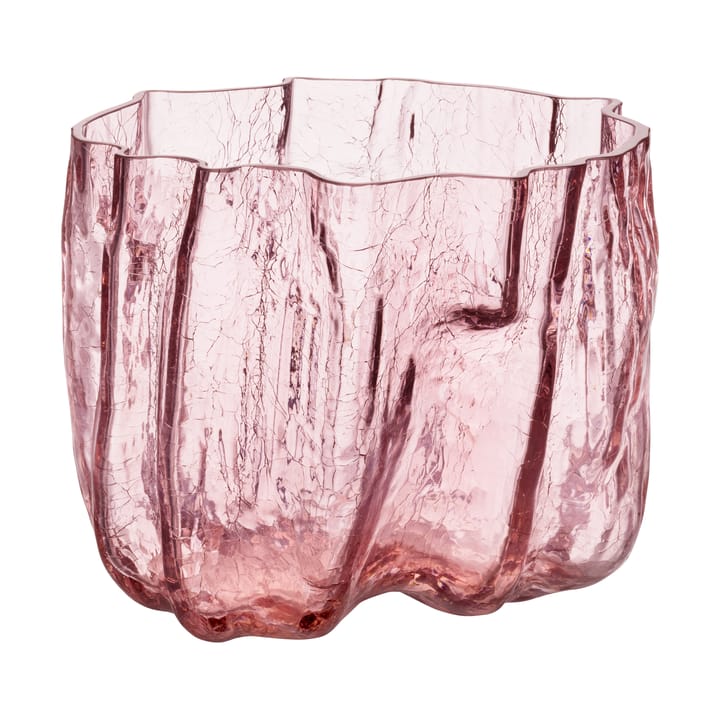 Crackle vase 175 mm, Pink Kosta Boda