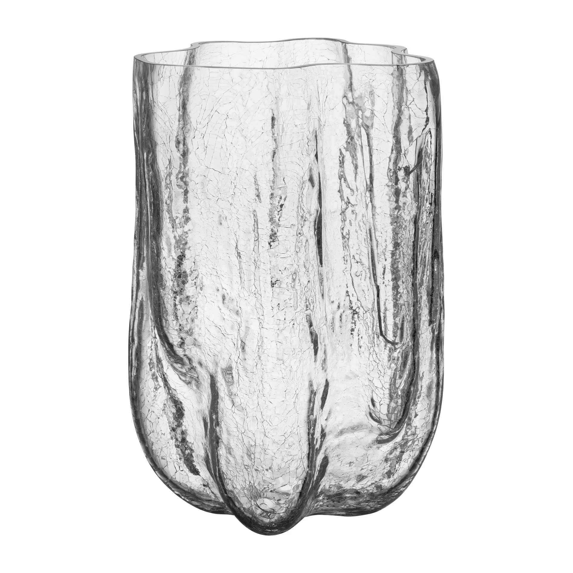 Crackle vase 37 cm, Clear Kosta Boda